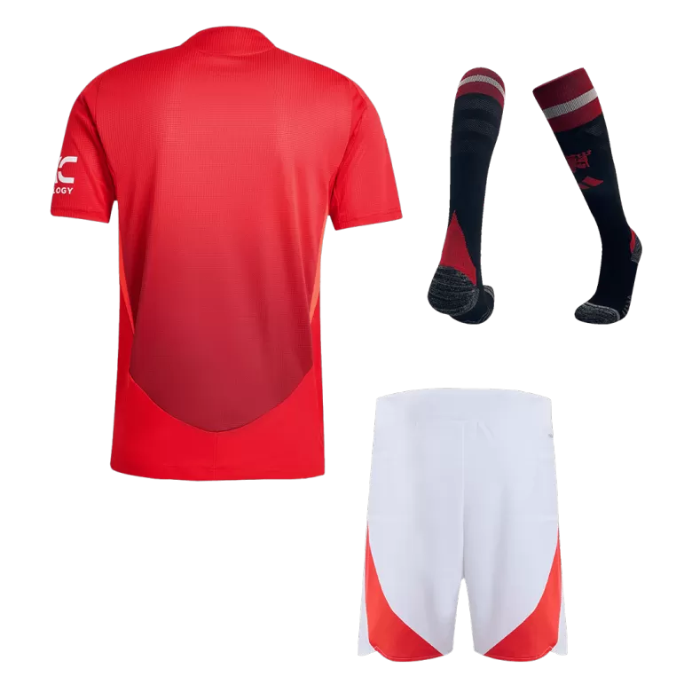 Manchester United Home Soccer Jersey Kit Authentic 2024/25 (Jersey+Shorts+Socks) - gojersey