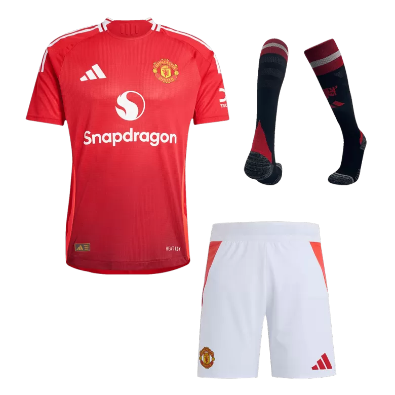 Manchester United Home Soccer Jersey Kit Authentic 2024/25 (Jersey+Shorts+Socks) - gojersey