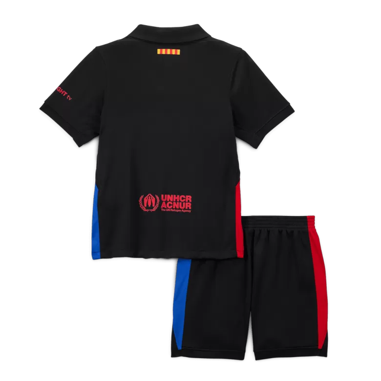 Barcelona Away Soccer Jersey Kit 2024/25 Kids(Jersey+Shorts)- Spotify Logo Without Text - gojersey