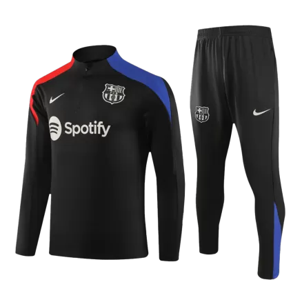 Kids Barcelona Zipper Sweatshirt Kit 2024/25 - gojersey