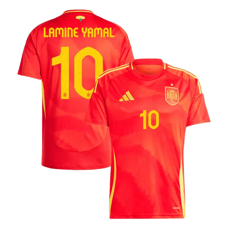 Spain LAMINE YAMAL #10 Home Soccer Jersey EURO 2024 - gojersey