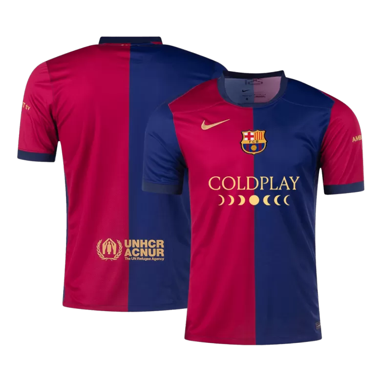 Barcelona Home Soccer Jersey 2024/25 - COLDPLAY - gojersey