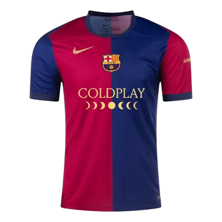 Barcelona Home Soccer Jersey 2024/25 - COLDPLAY - gojersey