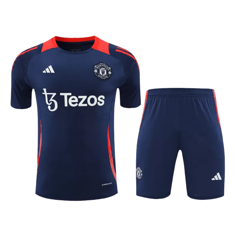 Manchester United Pre-Match Soccer Jersey Kit 2024/25 (Jersey+Shorts) - gojersey