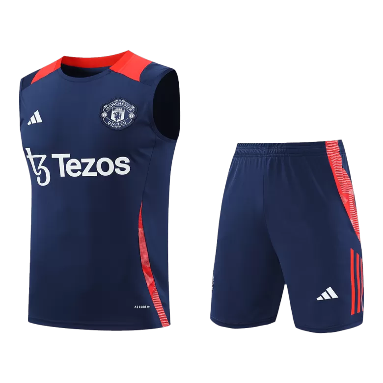 Manchester United Pre-Match Soccer Jersey Kit 2024/25 (Jersey+Shorts) - gojersey