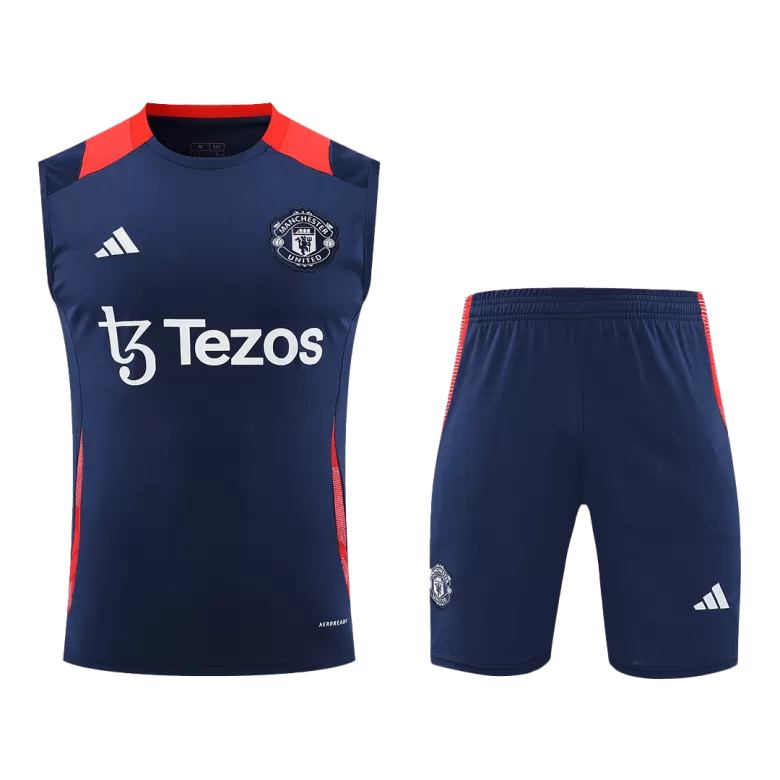 Manchester United Pre-Match Soccer Jersey Kit 2024/25 (Jersey+Shorts) - gojersey