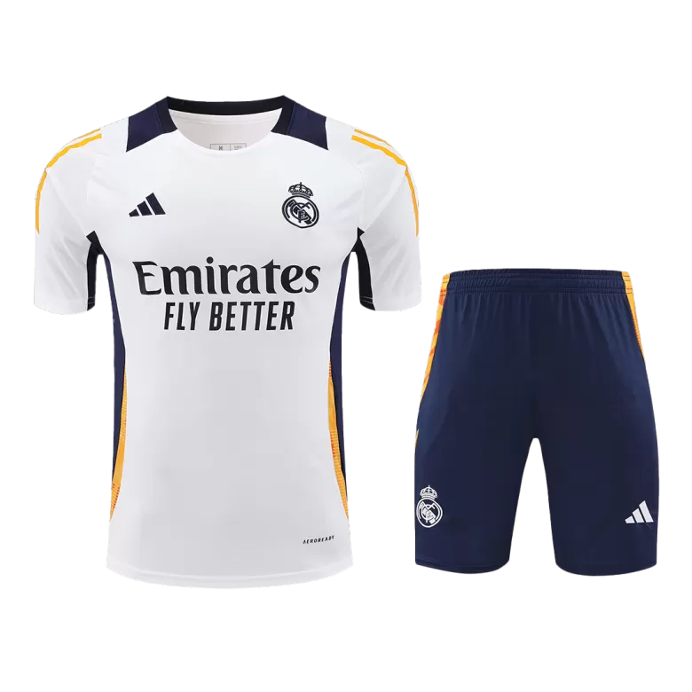 Real Madrid Pre-Match Training Soccer Jersey Kit 2024/25 (Jersey+Shorts) - gojersey