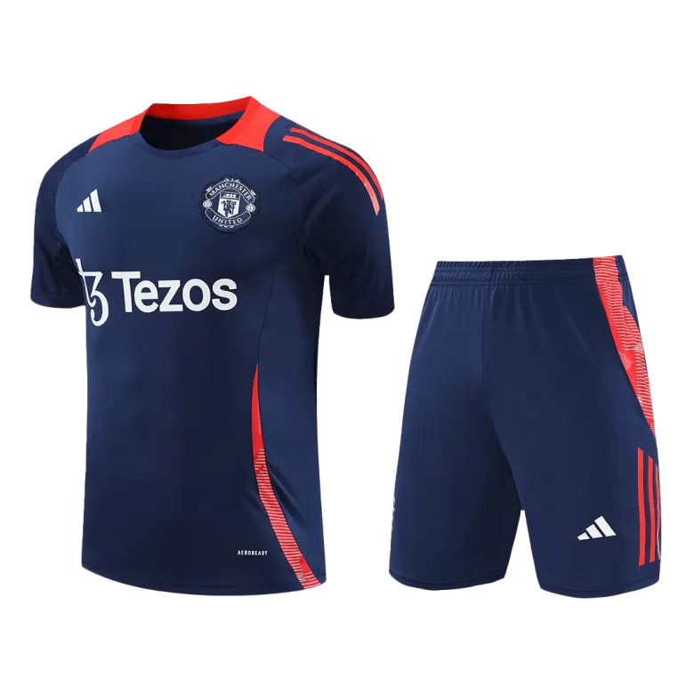 Manchester United Pre-Match Soccer Jersey Kit 2024/25 (Jersey+Shorts) - gojersey