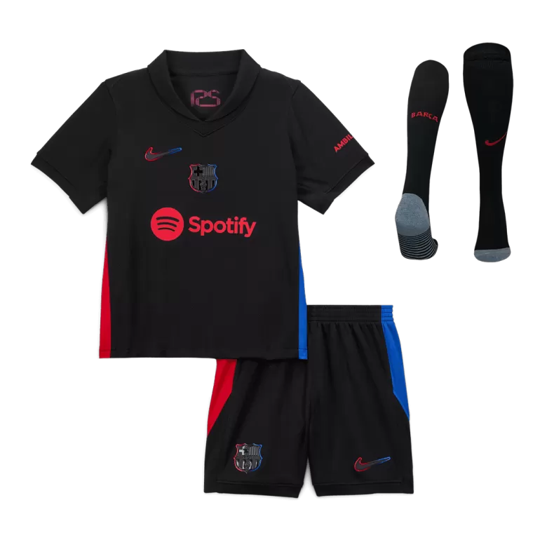 Barcelona Away Soccer Jersey Kit 2024/25 Kids(Jersey+Shorts+Socks) - gojersey