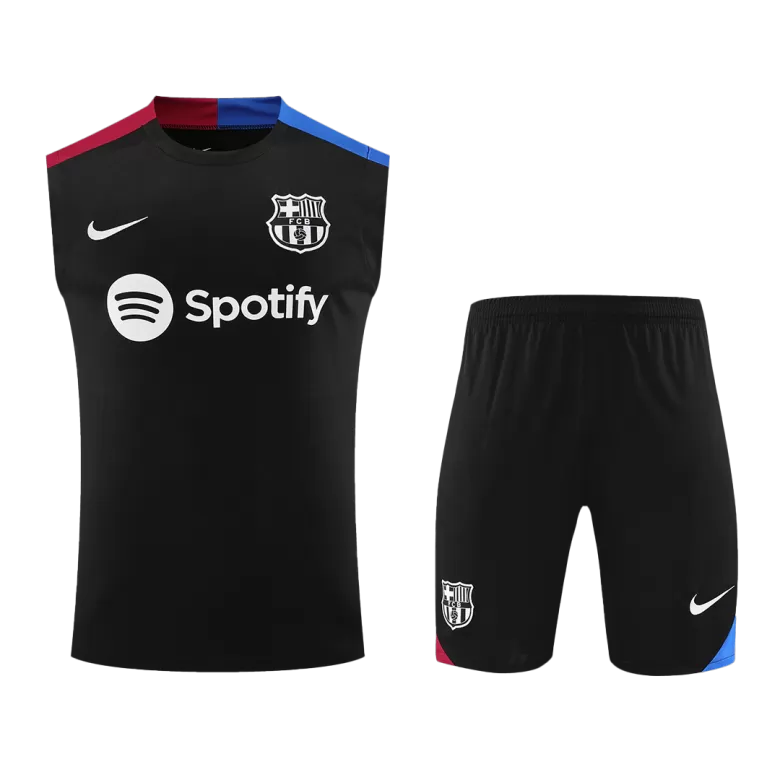 Barcelona Pre-Match Training Soccer Jersey Kit 2024/25 (Jersey+Shorts) - gojersey