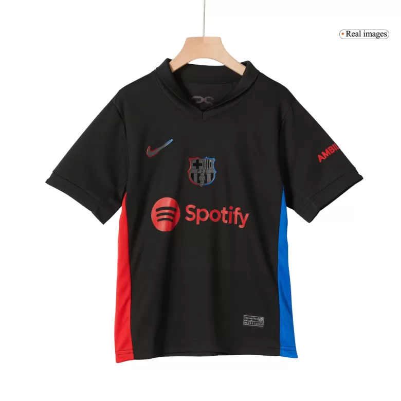 Barcelona Away Soccer Jersey Kit 2024/25 Kids(Jersey+Shorts) - gojersey