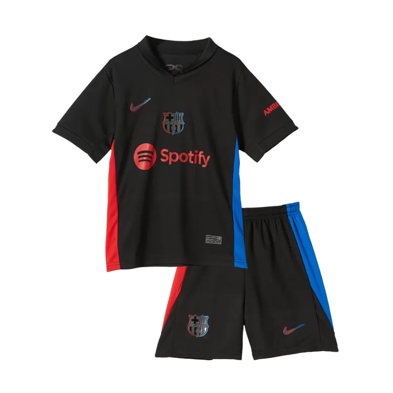 Barcelona Away Soccer Jersey Kit 2024/25 Kids(Jersey+Shorts) - gojersey