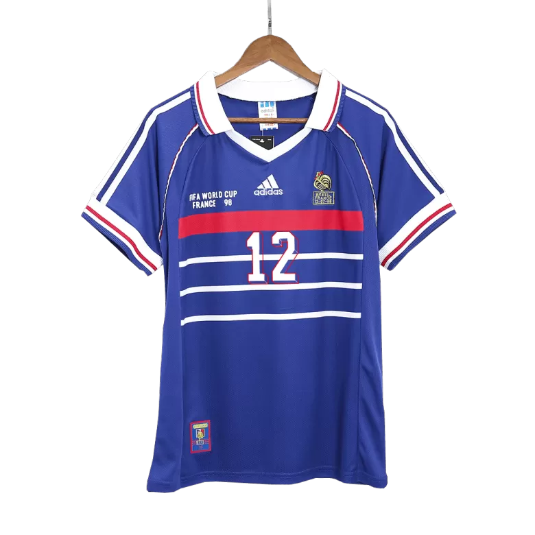 France HENRY #12 Home Soccer Jersey Retro 1998 - gojersey