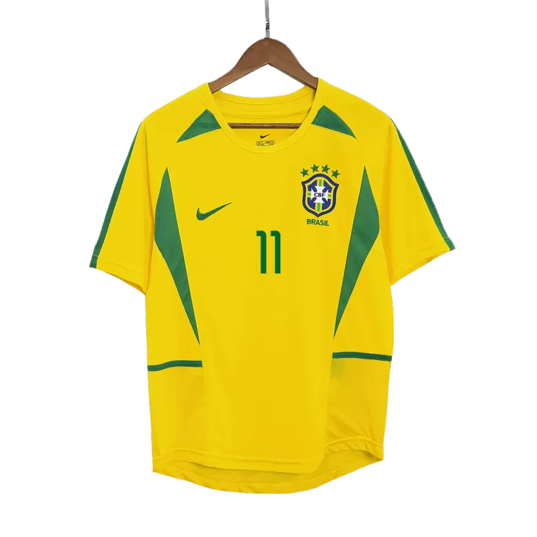 Brazil RONALDINHO #11 Home Soccer Jersey Retro 2002/03 - gojersey