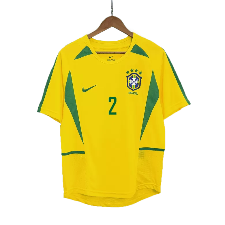 Brazil CAFU #2 Home Soccer Jersey Retro 2002/03 - gojersey