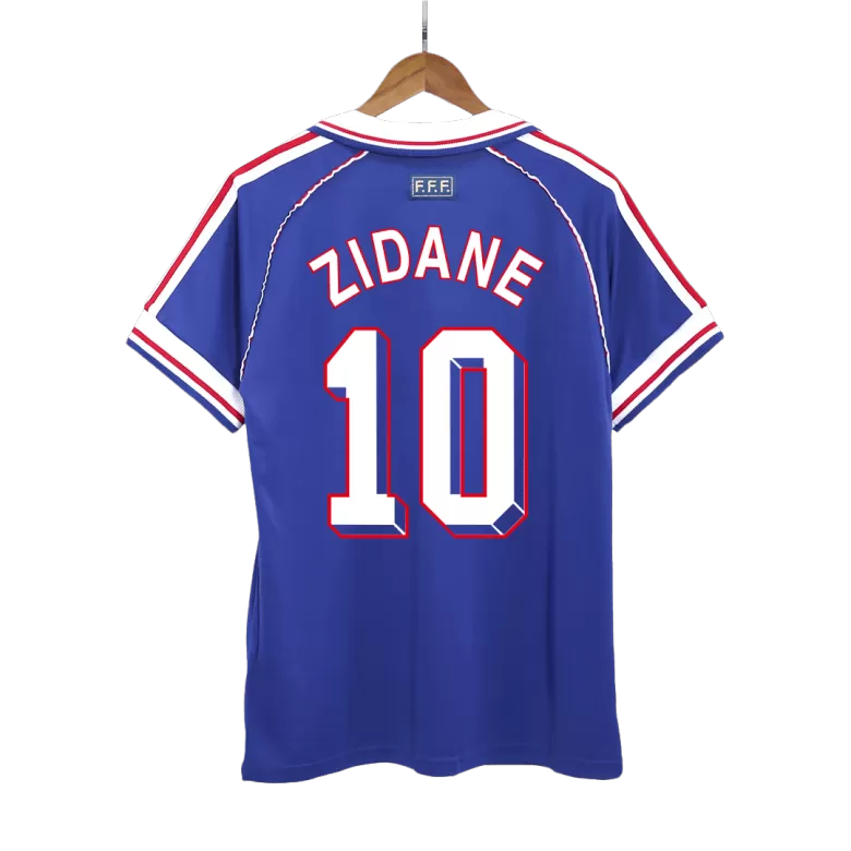 France ZIDANE #10 Home Soccer Jersey Retro 1998 - gojersey