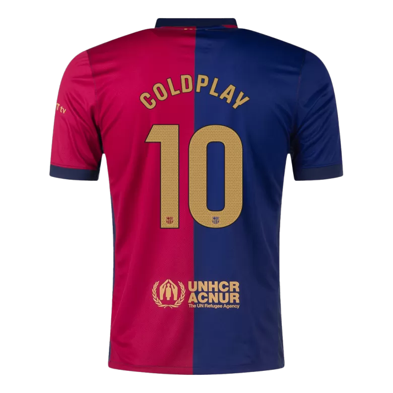 Barcelona COLDPLAY #10 Home Soccer Jersey 2024/25 - gojersey