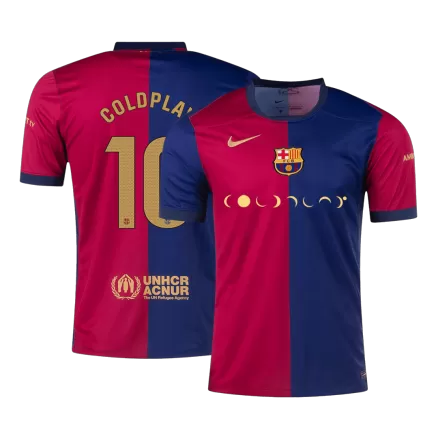 Barcelona COLDPLAY #10 Home Soccer Jersey 2024/25 - gojersey