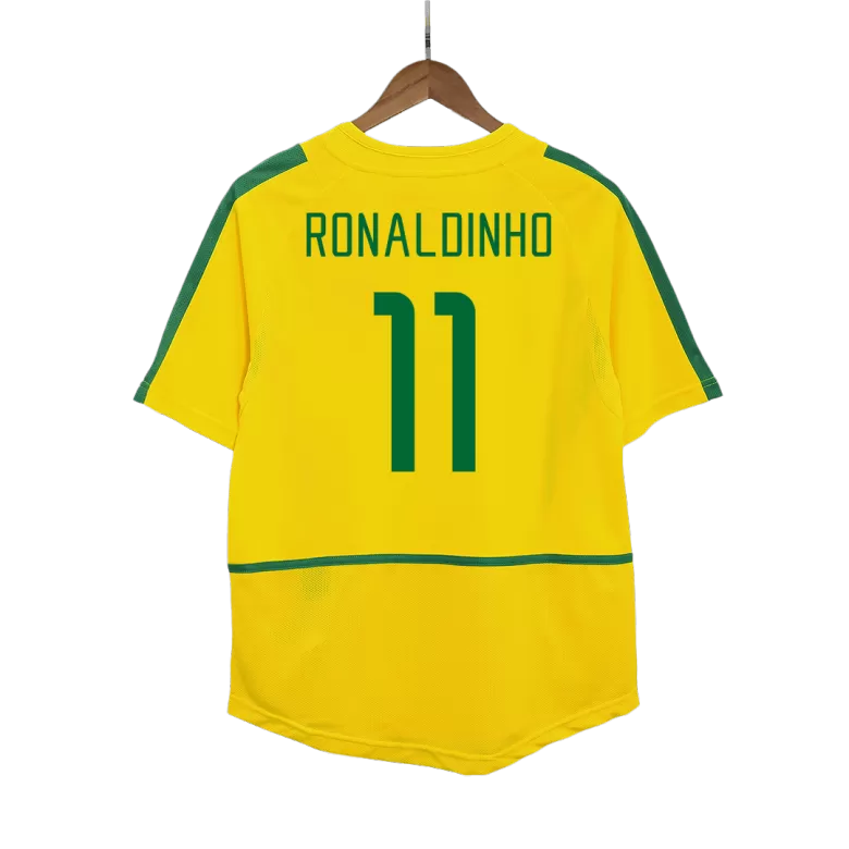 Brazil RONALDINHO #11 Home Soccer Jersey Retro 2002/03 - gojersey