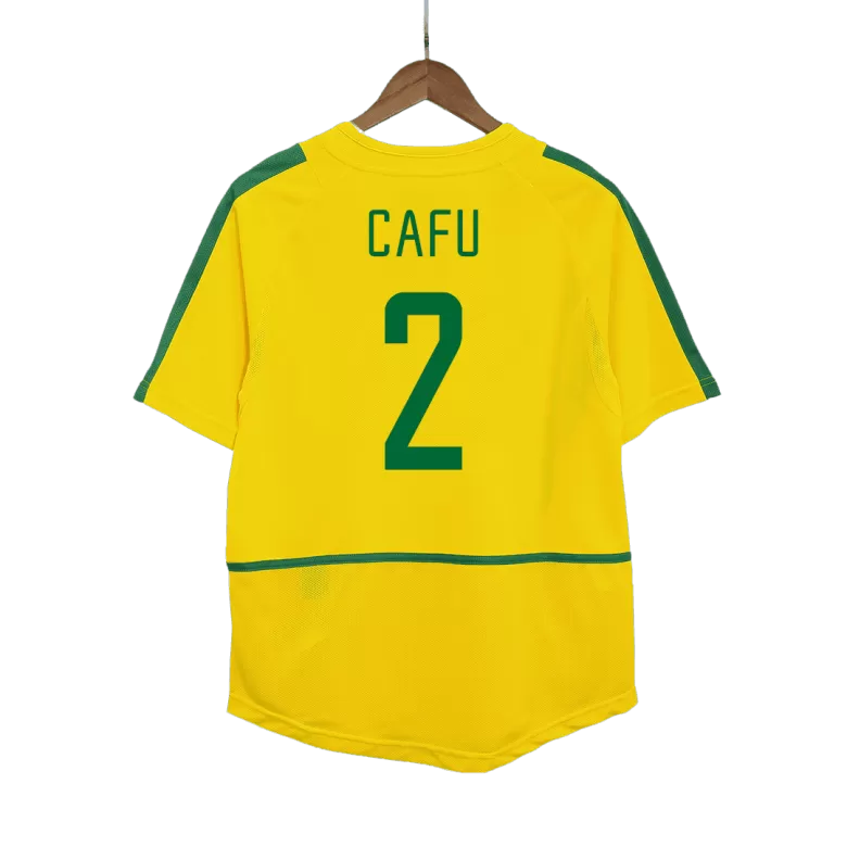 Brazil CAFU #2 Home Soccer Jersey Retro 2002/03 - gojersey