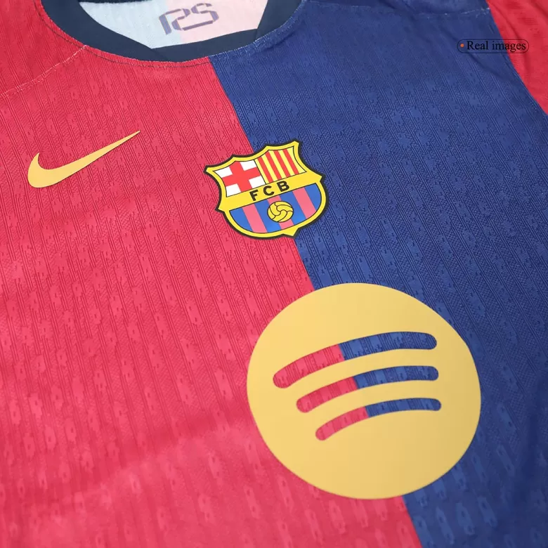 Barcelona Home Jersey Authentic 2024/25 Spotify Logo Without Text - gojersey