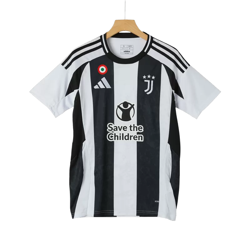 Juventus Home Soccer Jersey 2024/25- Save The Children Sponsor - gojersey