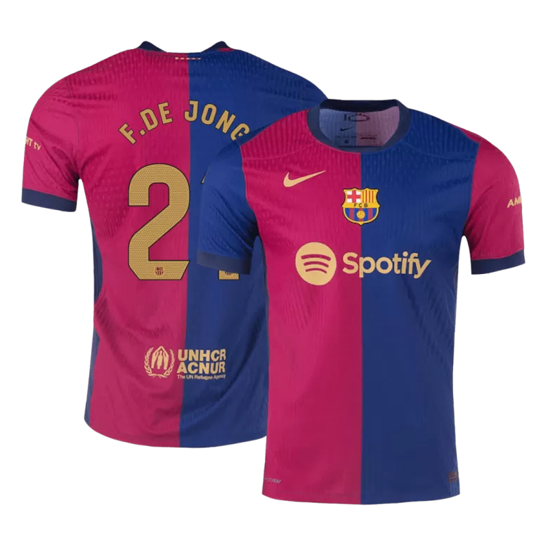 Barcelona F.DE JONG #21 Home Soccer Jersey Authentic 2024/25 - gojersey