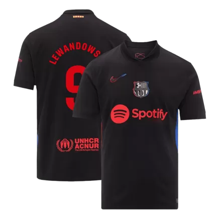 Barcelona LEWANDOWSKI #9 Away Soccer Jersey 2024/25 - gojersey