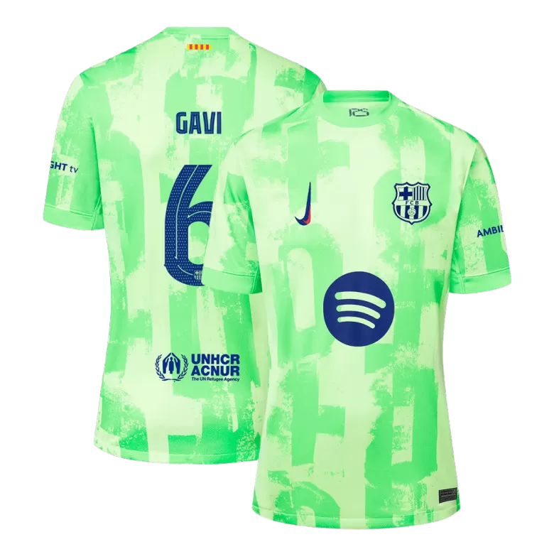 Barcelona GAVI #6 Third Away Jersey 2024/25 - UCL（Spotify Logo Without Text） - gojersey