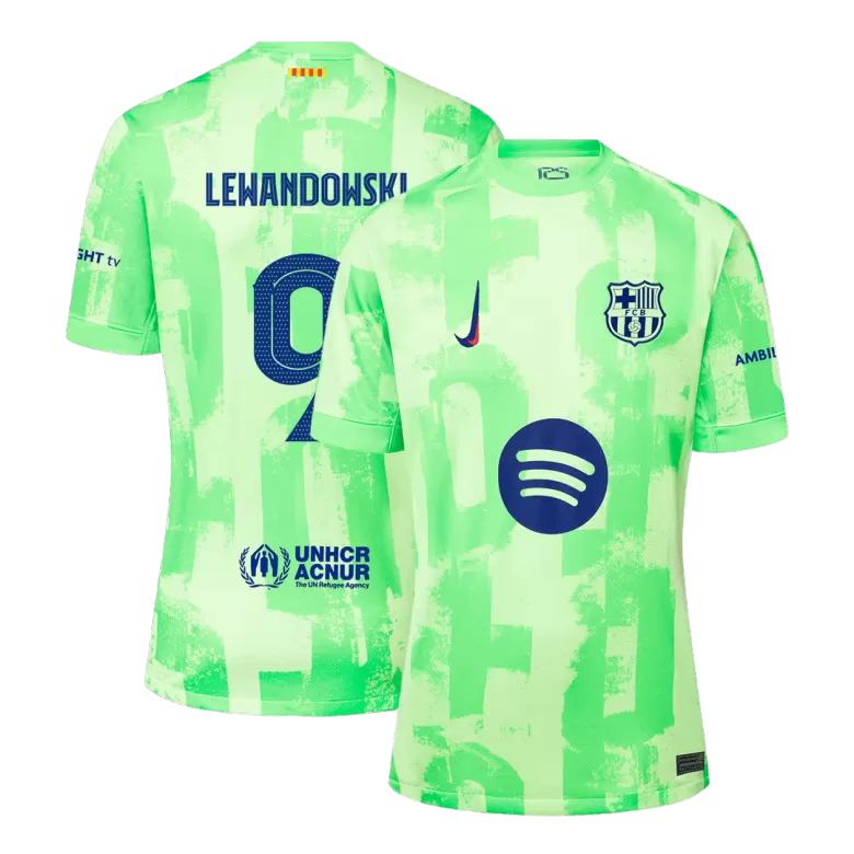 Barcelona LEWANDOWSKI #9 Third Away Jersey 2024/25 - UCL（Spotify Logo Without Text） - gojersey