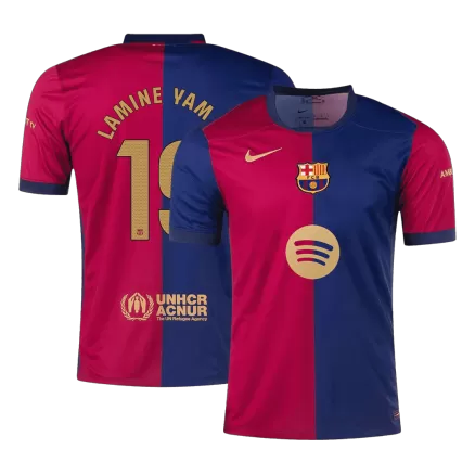 Barcelona LAMINE YAMAL #19 Home Jersey 2024/25 - Spotify Logo Without Text - gojersey