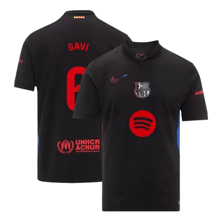 Barcelona GAVI #6 Away Soccer Jersey 2024/25- Spotify Logo Without Text - gojersey