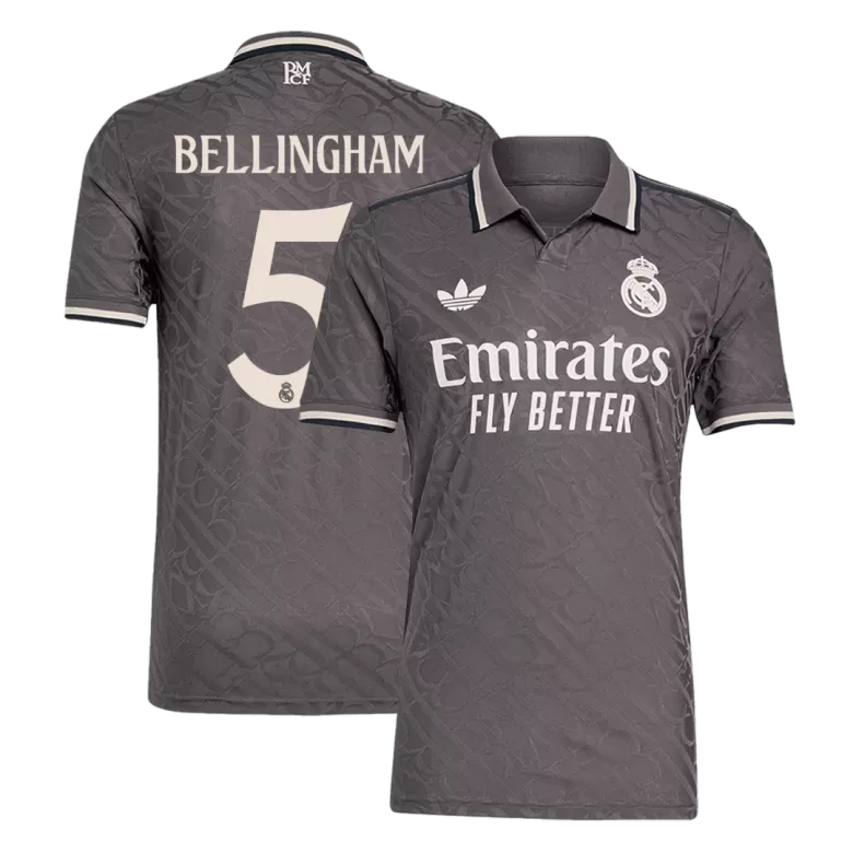 Real Madrid BELLINGHAM #5 Third Away Soccer Jersey Authentic 2024/25 - gojersey