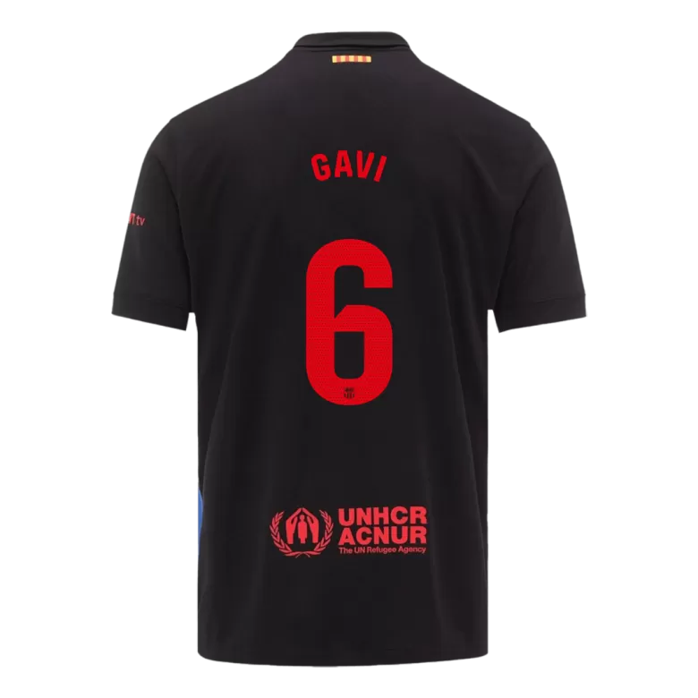 Barcelona GAVI #6 Away Soccer Jersey 2024/25- Spotify Logo Without Text - gojersey