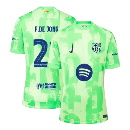 Barcelona F.DE JONG #21 Third Away Jersey 2024/25 - UCL（Spotify Logo Without Text） - gojersey