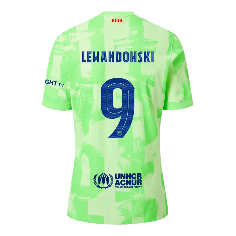 Barcelona LEWANDOWSKI #9 Third Away Soccer Jersey Authentic 2024/25- UCL（Spotify Logo Without Text） - gojersey