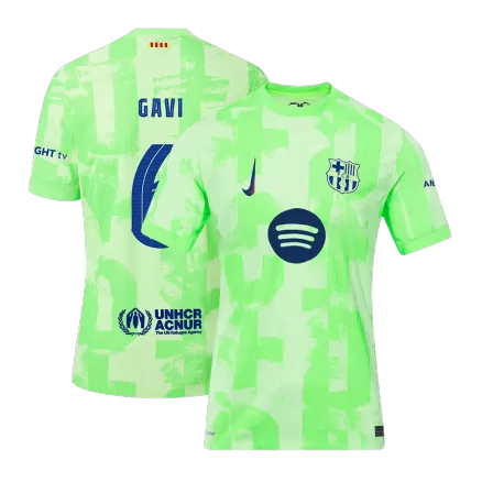 Barcelona GAVI #6 Third Away Soccer Jersey Authentic 2024/25- UCL（Spotify Logo Without Text） - gojersey