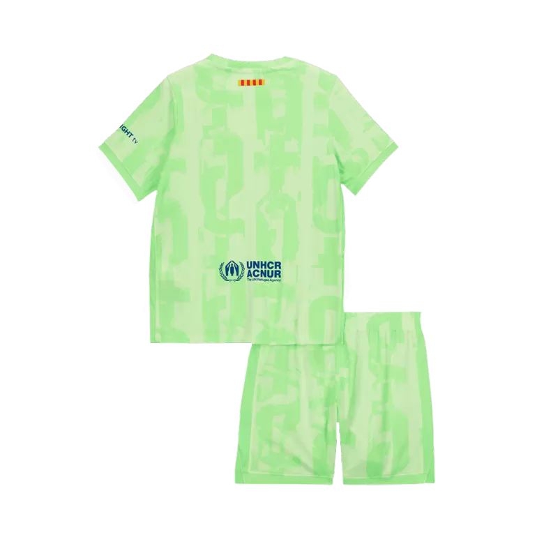 Barcelona Third Away Soccer Jersey Kit 2024/25 Kids(Jersey+Shorts) - UCL (Spotify Logo Without Text) - gojersey