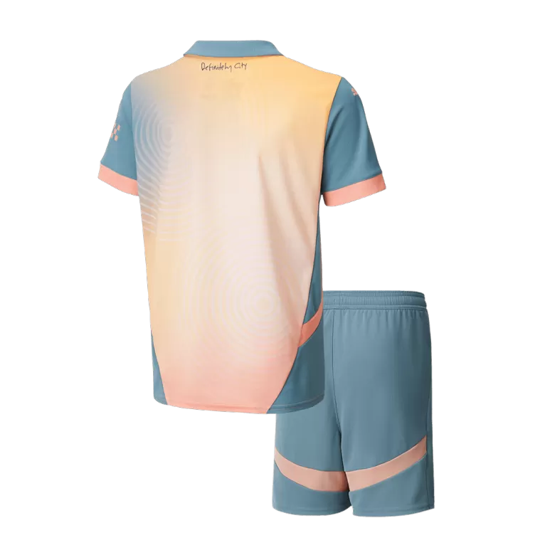 Manchester City Fourth Away Soccer Jersey Kit 2024/25 Kids(Jersey+Shorts)- UCL - gojersey