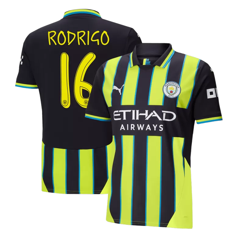 Manchester City RODRIGO #16 Away Soccer Jersey 2024/25 - UCL Edition - gojersey