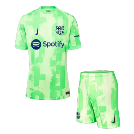 Barcelona Third Away Soccer Jersey Kit 2024/25 (Jersey+Shorts) - UCL - gojersey