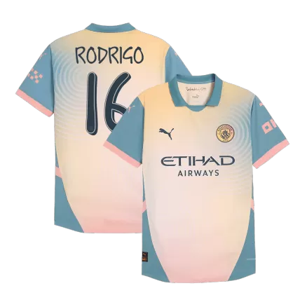 Manchester City RODRIGO #16 Fourth Away Soccer Jersey Authentic 2024/25- Definitely City (UCL Edition) - gojersey