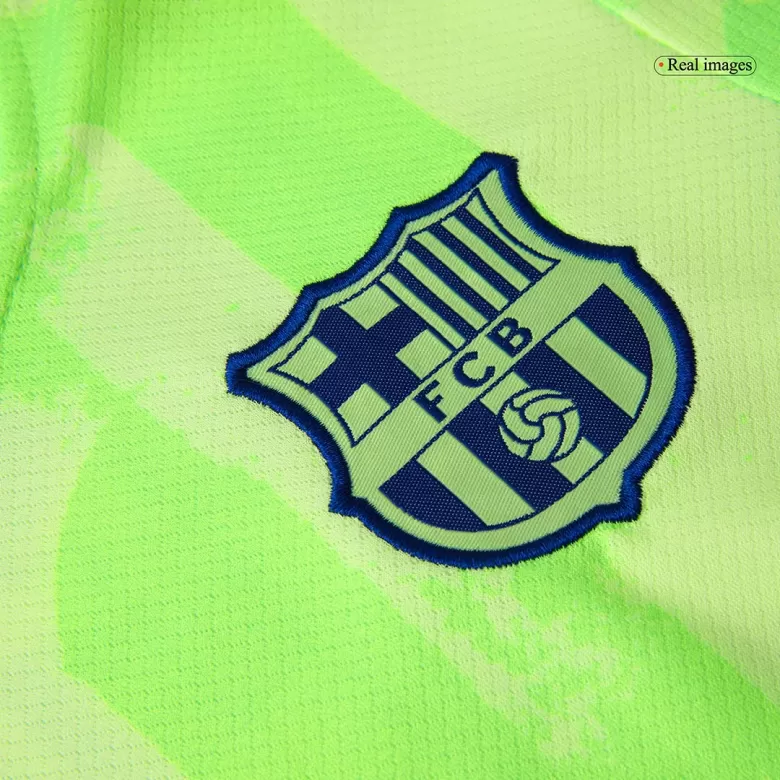 Barcelona Third Away Soccer Jersey Kit 2024/25 Kids(Jersey+Shorts+Socks) - UCL (Spotify Logo Without Text) - gojersey