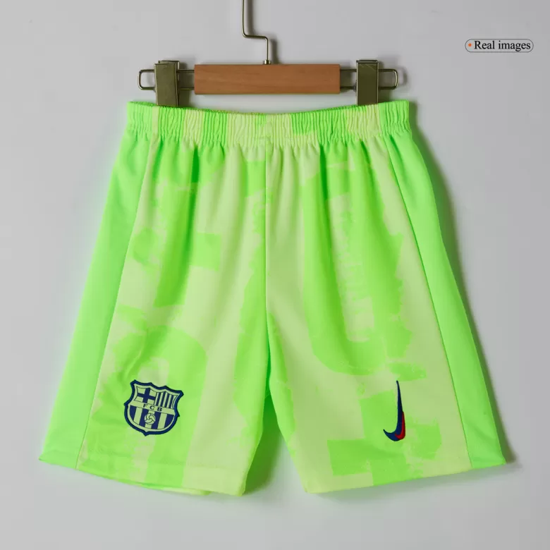 Barcelona Third Away Soccer Jersey Kit 2024/25 Kids(Jersey+Shorts+Socks) - UCL (Spotify Logo Without Text) - gojersey