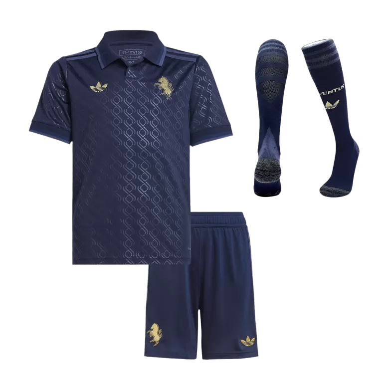 Juventus Third Away Soccer Jersey Kit 2024/25 Kids(Jersey+Shorts+Socks) - gojersey