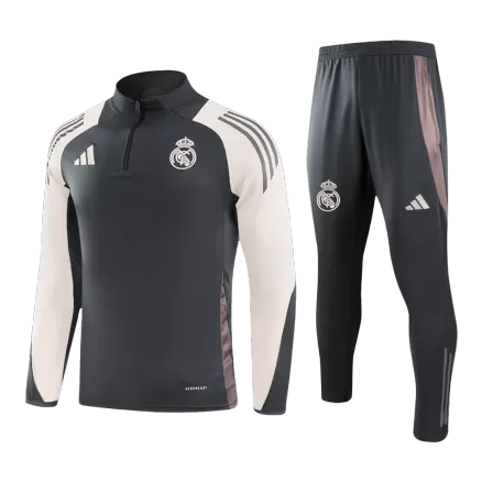 Real Madrid Sweatshirt Kit 2024/25 - Gray (Top+Pants) - gojersey