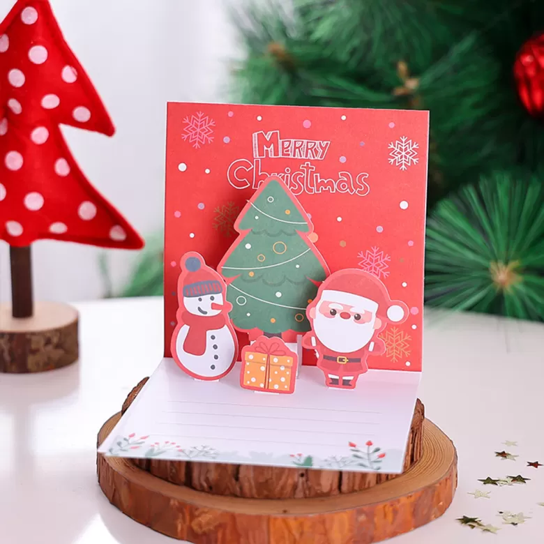 1 Pcs Random Style Personalized Christmas Greeting Card - gojersey