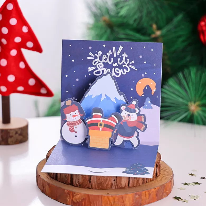 1 Pcs Random Style Personalized Christmas Greeting Card - gojersey