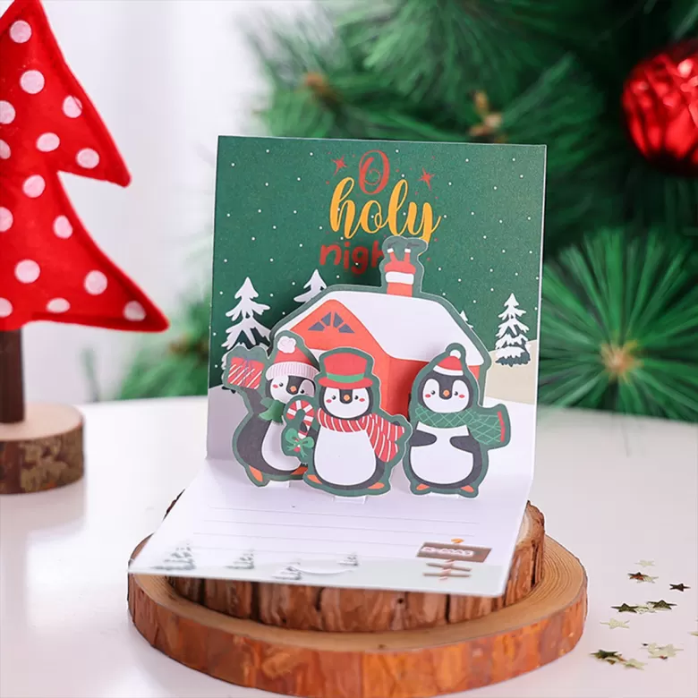 1 Pcs Random Style Personalized Christmas Greeting Card - gojersey