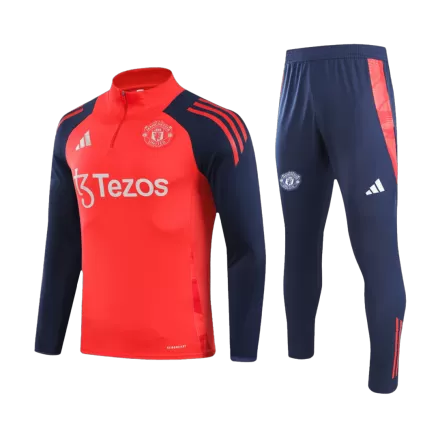 Manchester United Sweatshirt Kit 2024/25 - Red (Top+Pants) - gojersey